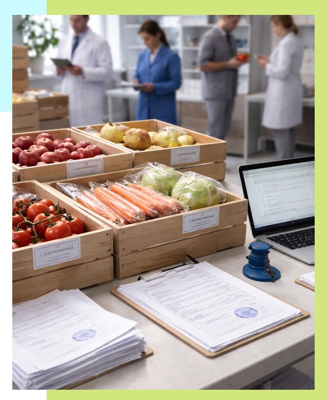 Сертификация овощей и фруктов в Тюмени от 8676 р. | Алешин-Тюм