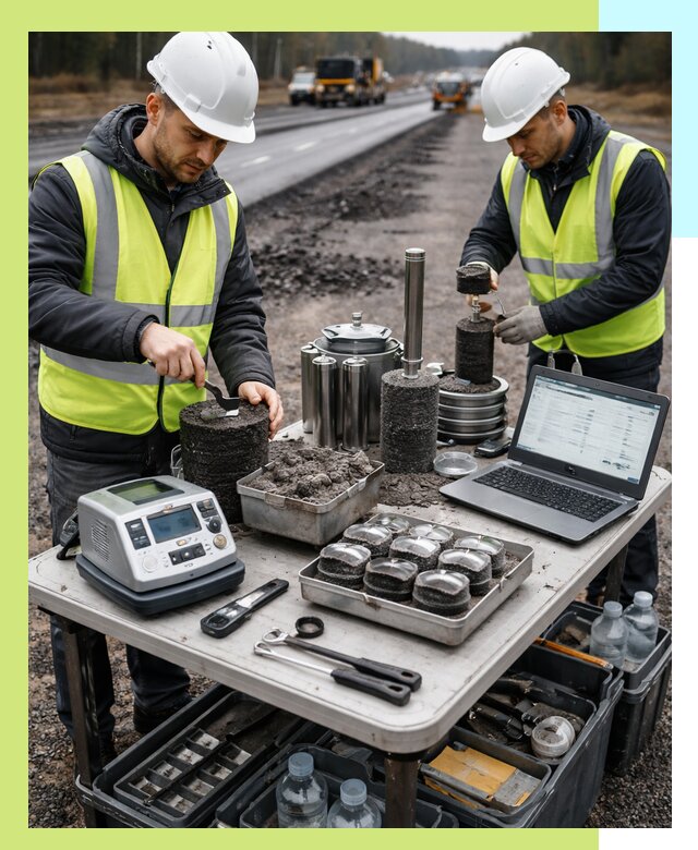 Сертификация асфальта: испытания и подтверждение в Тюмени