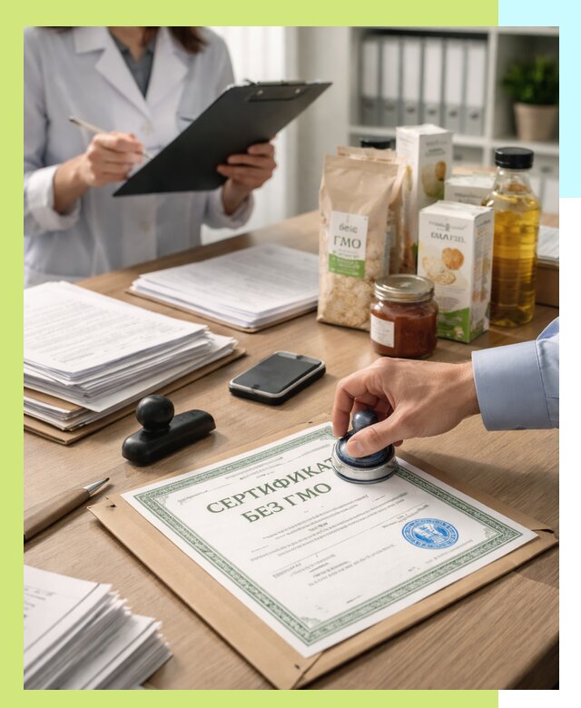 Получение сертификата Без ГМО для продукции в Тюмени